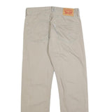 LEVI'S Mens Cotton Beige Regular Straight Trousers W31 L32 Classic Zip Pocket