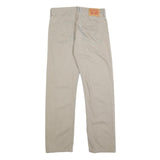 LEVI'S Mens Cotton Beige Regular Straight Trousers W31 L32 Classic Zip Pocket