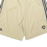 ADIDAS Mens Shorts Cream & Navy Athletic Casual L W34 Comfortable Lightweight