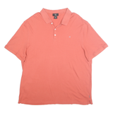 CALVIN KLEIN Mens Coral Plain Short Sleeve Polo Shirt 2XL Casual Summer Top