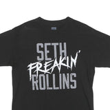WWE Mens Black Seth Freakin Rollins Graphic T-Shirt M Crew Neck Short Sleeve