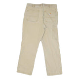 CARHARTT Mens Regular Beige Jeans Denim W34 L27 Cotton Blend Workwear Zip