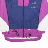 MONT AIR Mens Navy & Purple Nylon Zip Jacket S Colourblock Casual Lightweight