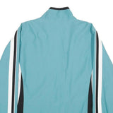 Womens Blue & Black Polyester Zip Jacket XL Plain Casual Sportswear Track Top