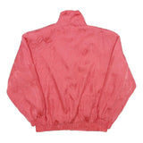 Womens Pink Silk Bomber Jacket XL Woven Plain Lightweight Zip-Up
