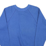TULTEX Mens Blue Crew Neck Sweatshirt S Cotton Blend Casual Pullover