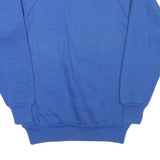TULTEX Mens Blue Crew Neck Sweatshirt S Cotton Blend Casual Pullover