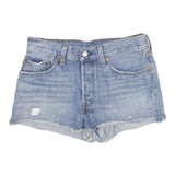 LEVI'S Womens Shorts Blue Denim Casual XS W26 Cut-Off Distressed