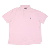 CHAPS Mens Pink Cotton Blend Short Sleeve Polo Shirt 2XL Embroidered Logo