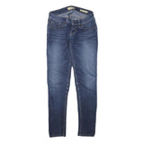 GUESS Womens Slim Blue Denim Jeans W24 L28 Zip Stretch Casual