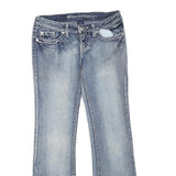 BLUE ASPHALT Womens Blue Regular Flared Denim Rinse W30 L30 Casual Stylish