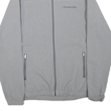 ADIDAS Mens Grey Polyester Blend Track Jacket M Plain Zip Lightweight Casual