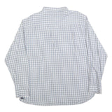 JAMES PRINGLE Mens Blue & Grey Check Shirt XL Casual Cotton Blend Long Sleeve
