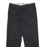 DICKIES Mens Cotton Blend Black Regular Straight Trousers W36 L28 Workwear Zip
