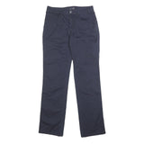 ARMANI JEANS Womens Cotton Blend Navy Regular Straight Trousers W28 L30 Classic