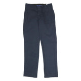 DICKIES Mens Polyester Blend Navy Regular Fit Straight Leg Trousers W29 L30