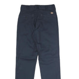 DICKIES Mens Polyester Blend Navy Regular Fit Straight Leg Trousers W29 L30