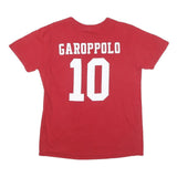 Mens Red San Francisco 49ers Garoppolo Number 10 T-Shirt M Short Sleeve Crew