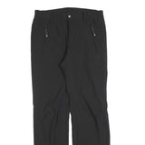 ICEPEAK Womens Black Regular Fit Straight Trousers W30 L30 Zip Pockets
