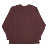 CARHARTT Mens Maroon 2XL Long Sleeve Crew Neck Pocket Plain Cotton T-Shirt