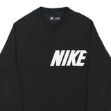 NIKE Mens Black Crew Neck S Sportswear Logo Sweatshirt Pullover