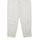 HEMES COLLECTION Womens Cotton Blend White Relaxed Straight Trousers W24 L25