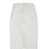 HEMES COLLECTION Womens Cotton Blend White Relaxed Straight Trousers W24 L25