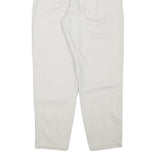 HEMES COLLECTION Womens Cotton Blend White Relaxed Straight Trousers W24 L25