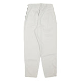 HEMES COLLECTION Womens Cotton Blend White Relaxed Straight Trousers W24 L25