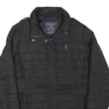 U.S. POLO ASSN Womens Black Quilted Jacket M Polyester Blend Zip Casual