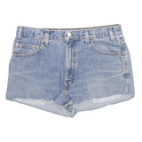 LEVI'S Womens Denim Blue Casual Shorts 2XL W36 Distressed Style