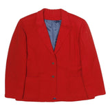 PENDLETON Womens Red Wool Classic Jacket L Button Closure Plain Elegant Stylish