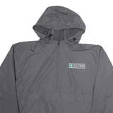 CHAMPION Mens Grey Hooded Zip Jacket M Polyester Outdoor Sportswear Lightweight