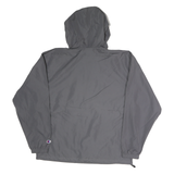 CHAMPION Mens Grey Hooded Zip Jacket M Polyester Outdoor Sportswear Lightweight
