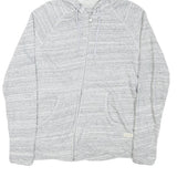 CALVIN KLEIN Womens Grey Hoodie Zip Up S Lightweight Cotton Blend Sweatshirt