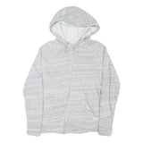 CALVIN KLEIN Womens Grey Hoodie Zip Up S Lightweight Cotton Blend Sweatshirt