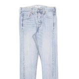 LEVI'S Womens 501S Jeans Slim Skinny Denim Light Wash W26 L30 Classic Button Fly