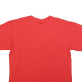 GILDAN Mens Red Ball State Graphic T-Shirt L Short Sleeve Crew Neck Cotton Blend