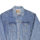 LEVI'S Mens Blue Denim Jacket L Cotton Blend Classic Button Fastening Casual