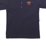 CHAMPION Mens Navy Blue Polo Shirt M Cotton Blend Classic Embroidered Logo