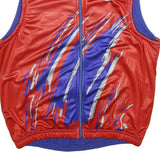 TZAMO Mens Red & Blue Sportswear Polyester Blend Zip Jacket L Athletic Plain