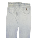 CARHARTT Mens Jeans Blue Regular Straight Denim Stone Wash W38 L30 Casual