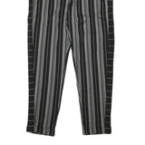DKNY Womens Rayon Black & Grey Striped Relaxed Straight Trousers W31 L28