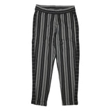 DKNY Womens Rayon Black & Grey Striped Relaxed Straight Trousers W31 L28