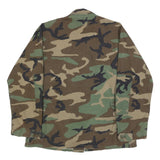 AMERICAN APPAREL Mens Green & Brown Camouflage Button Jacket M Cotton Blend