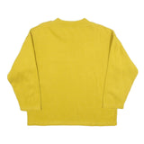 AP Womens Yellow Sweatshirt Crew Neck S Floral Print Cotton Blend Casual