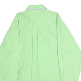 TEXAS COTTON Mens Green Long Sleeve Shirt L Classic Button Collar Cotton