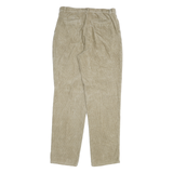 ST JOHNS BAY Mens Cotton Blend Beige Relaxed Straight Trousers W34 L30 Casual