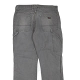DICKIES Mens Regular Fit Grey Jeans Cotton Blend W36 L32 Workwear Durable