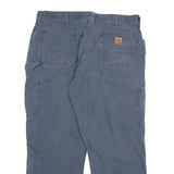 CARHARTT Mens Cotton Blend Blue Relaxed Straight Trousers W38 L30 Utility